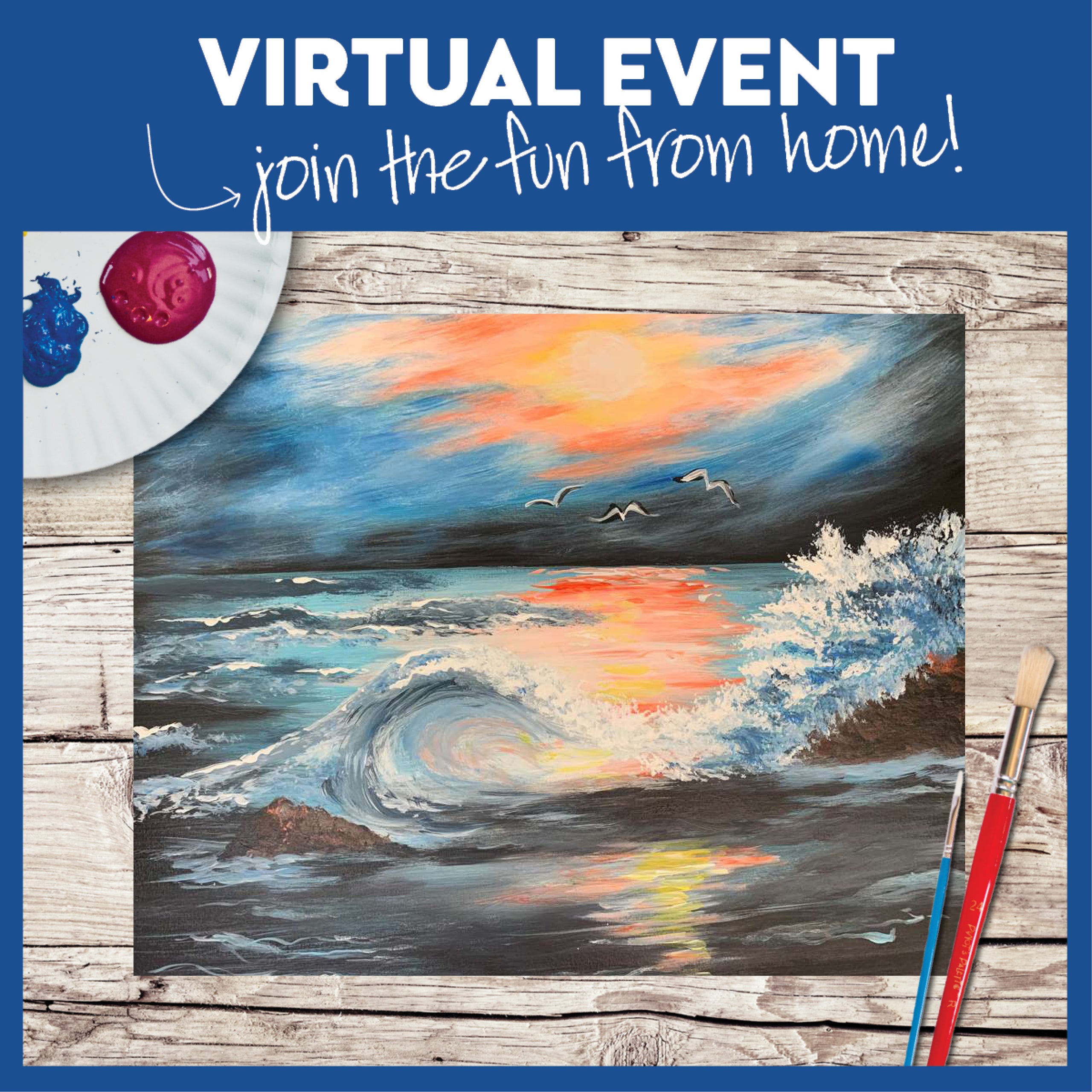 LIVE INTERACTIVE VIRTUAL CLASS - ART KIT INCLUDED (HAVE SUPPLIES? THEN IT'S ONLY $15!)